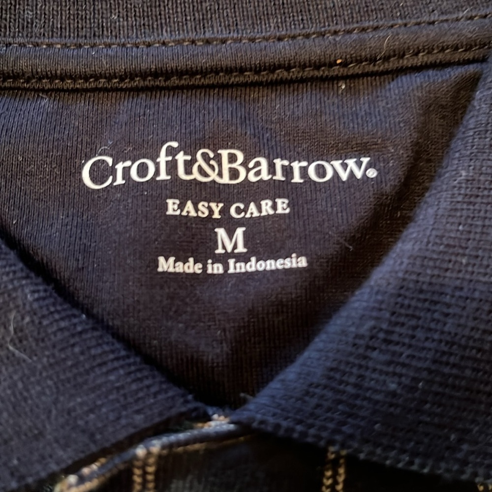 Men’s croft& barrow polo, black and gold size medium - Picture 3 of 5